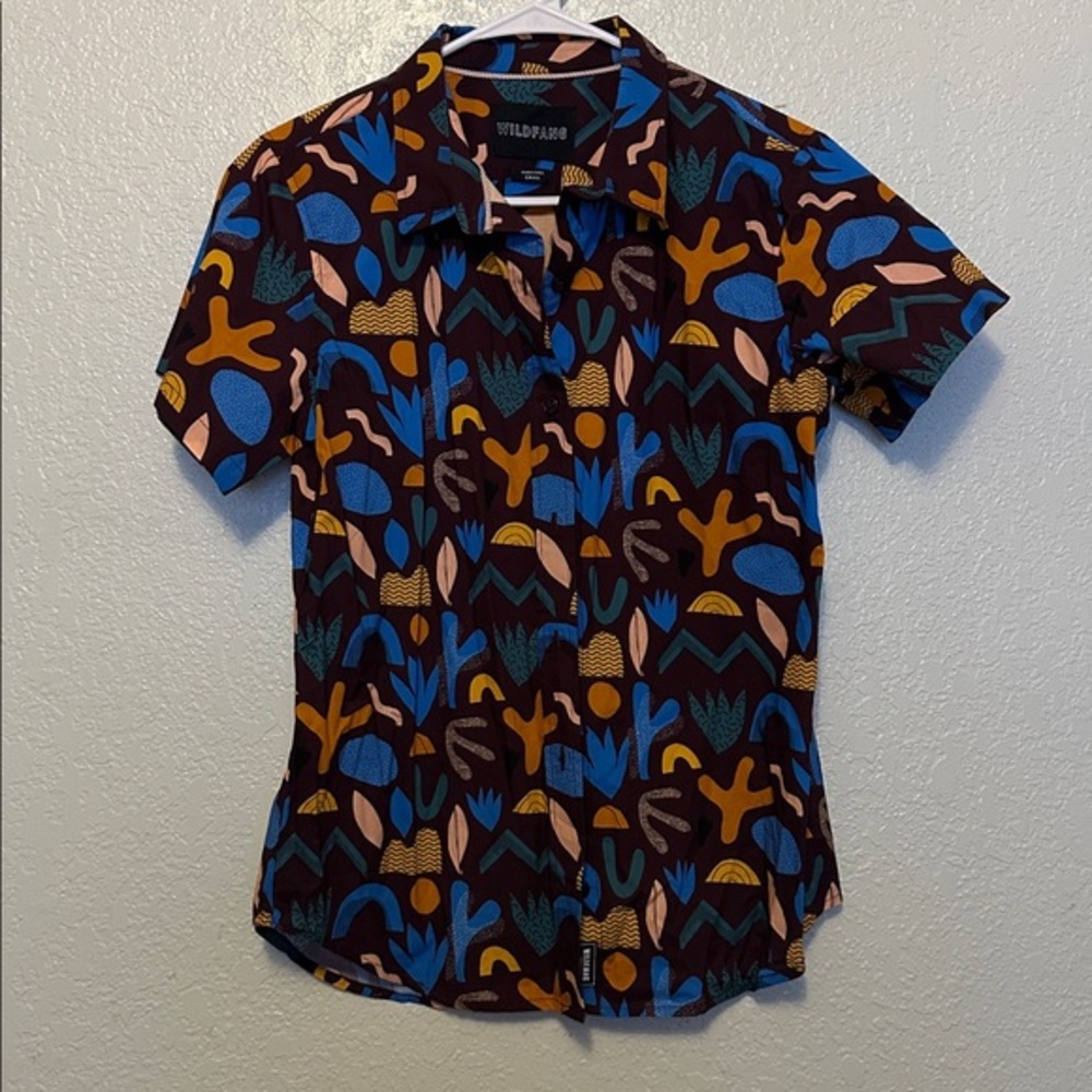 WILDFANG Short Sleeve Button Up Shirt S
